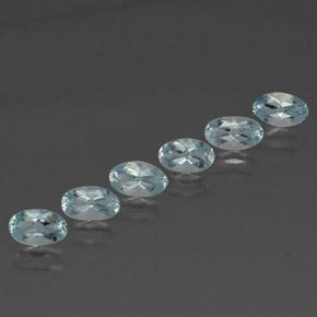 캐럿 천연 라이트 블루 아쿠아마린 보석, 타원형 컷, 5×3.1 mm, VVS