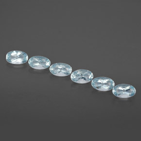 캐럿 천연 라이트 블루 아쿠아마린 보석, 타원형 컷, 5.1×3.1 mm, VVS