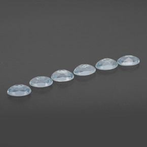 캐럿 천연 라이트 블루 아쿠아마린 보석, 타원형 컷, 5.1×3.1 mm, VVS