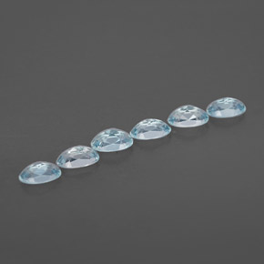캐럿 천연 라이트 블루 아쿠아마린 보석, 타원형 컷, 5.1×3.1 mm, VVS