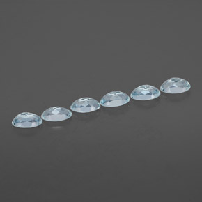 캐럿 천연 라이트 블루 아쿠아마린 보석, 타원형 컷, 4.9×3 mm, VVS
