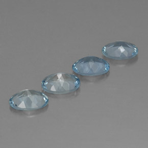 캐럿 천연 라이트 블루 아쿠아마린 보석, 타원형 컷, 7.1×5.2 mm, VVS