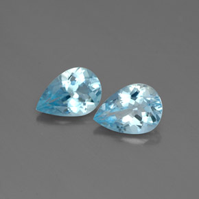 캐럿 천연 라이트 블루 아쿠아마린 보석, 배 모양, 7.1×5 mm, VVS