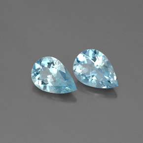 캐럿 천연 라이트 블루 아쿠아마린 보석, 배 모양, 7.1×5 mm, VVS