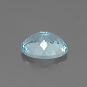 1.68캐럿 천연 라이트 블루 아쿠아마린, 타원형 컷, 9.1×7.1 mm, VVS