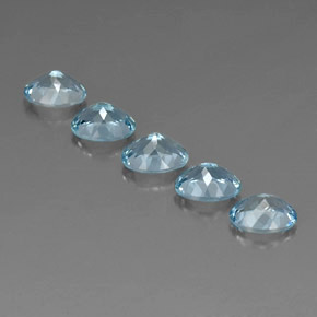 캐럿 천연 라이트 블루 아쿠아마린 보석, 타원형 컷, 8.1×6.1 mm, VVS