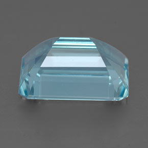 4.00캐럿 천연 라이트 블루 아쿠아마린, 에메랄드 컷, 11.2×8.4 mm, VVS
