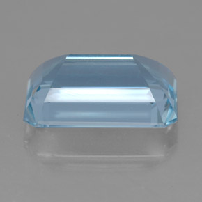 4.25캐럿 천연 라이트 블루 아쿠아마린, 에메랄드 컷, 12.2×8.3 mm, VVS-VS