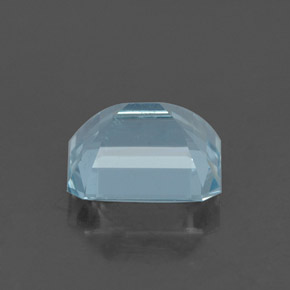 1.64캐럿 천연 라이트 블루 아쿠아마린, 에메랄드 컷, 7.7×6.7 mm, VVS