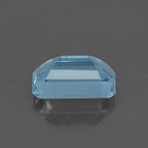 1.17캐럿 천연 라이트 블루 아쿠아마린, 에메랄드 컷, 8×5.3 mm, VVS