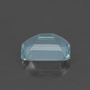 1.26캐럿 천연 라이트 블루 아쿠아마린, 에메랄드 컷, 7.8×5.9 mm, VS
