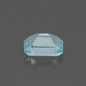 0.48캐럿 천연 라이트 블루 아쿠아마린, 에메랄드 컷, 5.7×4.2 mm, VVS-VS