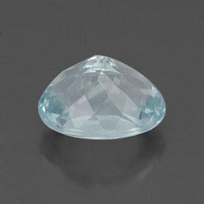 1.69캐럿 천연 라이트 블루 아쿠아마린, 타원형 컷, 8.5×6.6 mm, VVS-VS