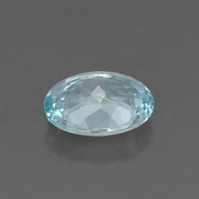 1.55캐럿 천연 라이트 블루 아쿠아마린, 타원형 컷, 8.9×7.2 mm, VS-SI
