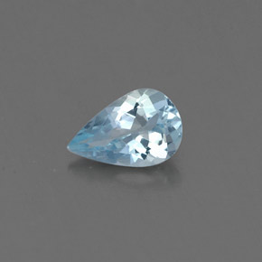 0.31캐럿 천연 라이트 블루 아쿠아마린, 배 모양, 6.2×4 mm, VVS