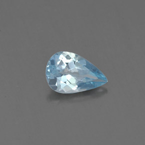 0.31캐럿 천연 라이트 블루 아쿠아마린, 배 모양, 6.2×4 mm, VVS
