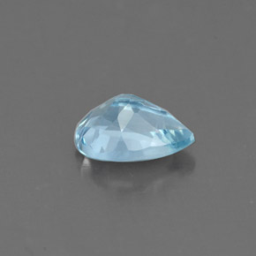 0.70캐럿 천연 라이트 블루 아쿠아마린, 배 모양, 7.2×5.1 mm, VS