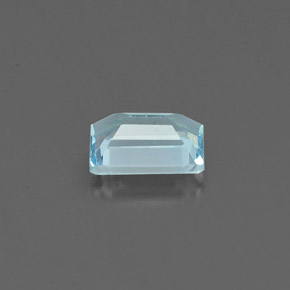 0.54캐럿 천연 라이트 블루 아쿠아마린, 에메랄드 컷, 6.1×4.1 mm, VVS-VS
