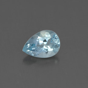 0.60캐럿 천연 라이트 블루 아쿠아마린, 배 모양, 7.1×5 mm, VS