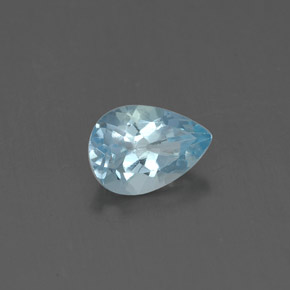 0.60캐럿 천연 라이트 블루 아쿠아마린, 배 모양, 7.1×5 mm, VS