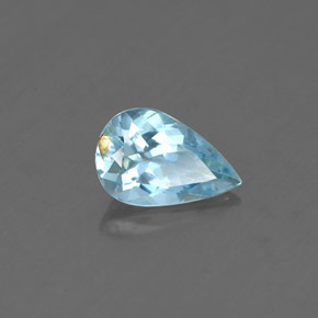 0.66캐럿 천연 라이트 블루 아쿠아마린, 배 모양, 8×5.2 mm, SI