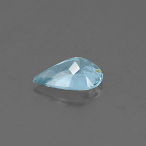 0.66캐럿 천연 라이트 블루 아쿠아마린, 배 모양, 8×5.2 mm, SI