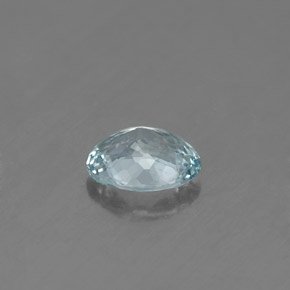 0.60캐럿 천연 라이트 블루 아쿠아마린, 타원형 컷, 6.6×5.3 mm, VS