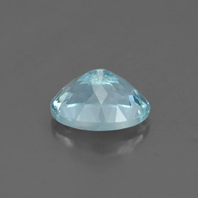 1.25캐럿 천연 라이트 블루 아쿠아마린, 타원형 컷, 8.1×6.1 mm, VS-SI