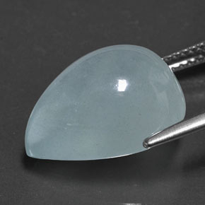 11.50캐럿 천연 라이트 블루 아쿠아마린, 투명한, 16.2×12.4 mm, 투명/반투명