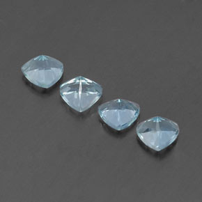 캐럿 천연 라이트 블루 아쿠아마린 보석, 트릴리언, 5.2×5.1 mm, VVS