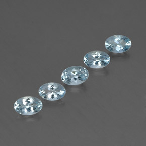 캐럿 천연 라이트 블루 아쿠아마린 보석, 타원형 컷, 6.1×4.2 mm, VVS