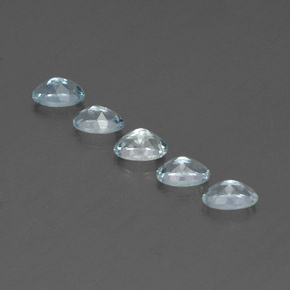 캐럿 천연 라이트 블루 아쿠아마린 보석, 타원형 컷, 6.1×4.2 mm, VVS