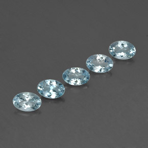캐럿 천연 라이트 블루 아쿠아마린 보석, 타원형 컷, 6.2×4.2 mm, VVS