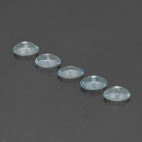 캐럿 천연 라이트 블루 아쿠아마린 보석, 타원형 컷, 6.2×4.2 mm, VVS