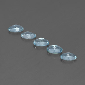 캐럿 천연 라이트 블루 아쿠아마린 보석, 타원형 컷, 6.1×4.2 mm, VVS