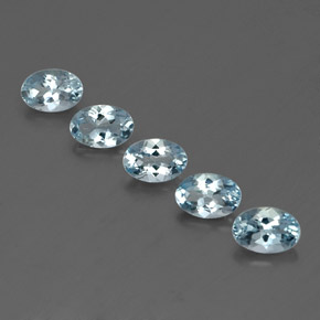 캐럿 천연 라이트 블루 아쿠아마린 보석, 타원형 컷, 6.1×4.2 mm, VVS