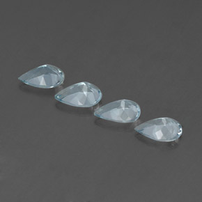 캐럿 천연 라이트 블루 아쿠아마린 보석, 배 모양, 7.1×4.9 mm, VVS