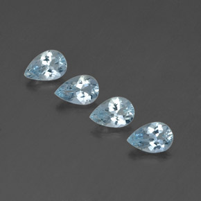 캐럿 천연 라이트 블루 아쿠아마린 보석, 배 모양, 6.1×4.2 mm, VVS