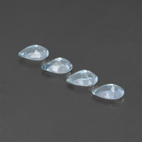 캐럿 천연 라이트 블루 아쿠아마린 보석, 배 모양, 6.1×4.2 mm, VVS