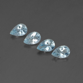캐럿 천연 라이트 블루 아쿠아마린 보석, 배 모양, 6×4.1 mm, VVS