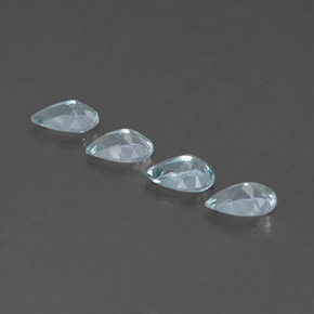 캐럿 천연 라이트 블루 아쿠아마린 보석, 배 모양, 6×4.1 mm, VVS