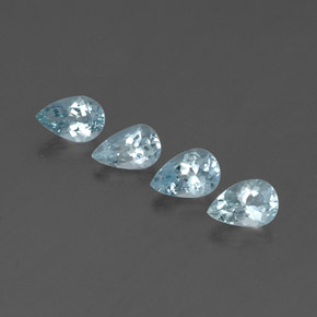 캐럿 천연 라이트 블루 아쿠아마린 보석, 배 모양, 6.2×4.1 mm, VVS