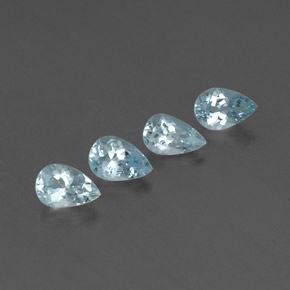 캐럿 천연 라이트 블루 아쿠아마린 보석, 배 모양, 6.2×4.1 mm, VVS