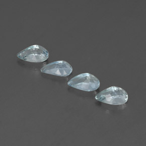 캐럿 천연 라이트 블루 아쿠아마린 보석, 배 모양, 6.2×4.1 mm, VVS