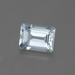 1.70캐럿 천연 라이트 블루 아쿠아마린, 에메랄드 컷, 8.1×6 mm, VVS-VS