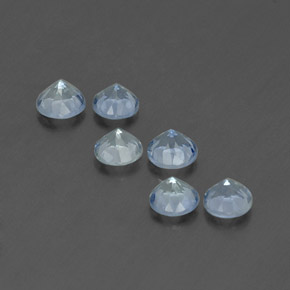 캐럿 천연 라이트 블루 아쿠아마린 보석, 라운드 컷, 4.24 mm, VVS