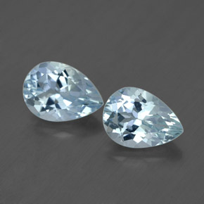 캐럿 천연 라이트 블루 아쿠아마린 보석, 배 모양, 7.2×5.2 mm, VVS