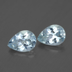 캐럿 천연 라이트 블루 아쿠아마린 보석, 배 모양, 7.2×5.2 mm, VVS