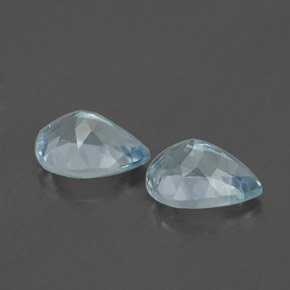 캐럿 천연 라이트 블루 아쿠아마린 보석, 배 모양, 7.2×5.2 mm, VVS