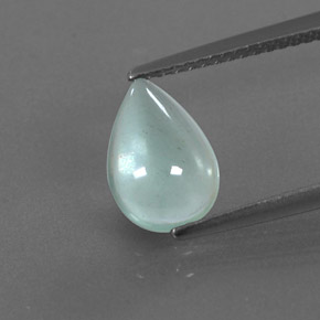 1.36캐럿 천연 라이트 블루 그린 아쿠아마린, 투명한, 10.2×7.1 mm, 투명/반투명